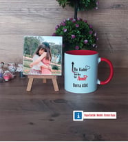 Harika Anne Fotoğraflı Dekoratif Taş, Kupa Bardak Beyaz Hediye (Model 2)