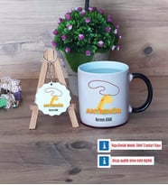 Antrenör Kupa Bardak Kırmızı ve Ahşap Anahtarlık Hediye (Model 8)