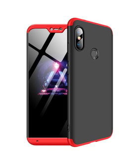 Microsonic Xiaomi Mi A2 Lite Kılıf Double Dip 360 Protective (Kırmızı)