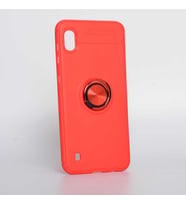 Samsung Galaxy A10 Kılıf Yüzüklü Magnetli Ravel Case (Kırmızı)