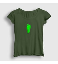 Presmono Kadın Sarı Blohsh Billie Eilish T-Shirt 153978tt (Haki)