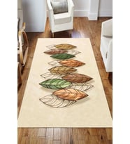 Dijital Kaymaz Taban Yıkanabilir Salon Halısı Mutfak Halısı Koridor Halısı Yolluk ND-HS-485 (Bej)