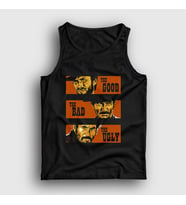 Presmono Unisex Beyaz Trio Film The Good The Bad And The Ugly Atlet 252533tt (Siyah)