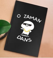 BK Gift Esprili Tasarım Serisi Sert Kapaklı Siyah Defter, Arkadaşa Hediye, Yeni İş Hediyesi, Doğum Günü Hediyesi, Anı Defteri (Model 5)