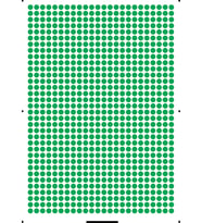 1 cm Çapında Renkli Stıcker Etiketler - 816 adetlik tabakalar halinde etiket (Yeşil)