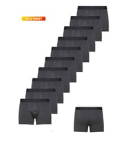 Erkek Premium Boxer 10'lu Pamuklu Likralı (Antrasit)