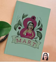 BK Gift 8 Mart Karikatürlü Sert Kapaklı Pudra Pembesi Lastikli Defter , Arkadaşa Hediye, Yeni İş Hediyesi, Doğum Günü Hediyesi (Model 2)