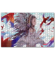 Cakapuzzle Anime Kız Ve Papağanlar Görseli  Puzzle Yapboz MDF (Ahşap) (500 Parça)