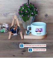 Bilgisayar Mühendisi Kupa Bardak Beyaz ve Fotoğraflı Ahşap Anahtarlık Hediye (Model 8)