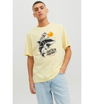 Jack & Jones Kuru Kafa T-shirt Jorbeachbone Erkek Tişört 12234309 (Sarı)
