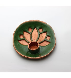 Lotus Seramik Tütsülük (Yeşil)