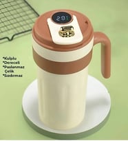 Göstergeli çelik termos 700 ml (Beyaz)