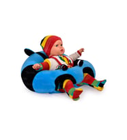 TOKKO Bebek Bebe Yatmaz Oturma Destek Minderi - Bebek Koltuğu - Büyük Bebek Oturağı Bebeyatmaz (Mavi-Siyah)