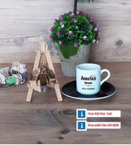 Anestezi Uzmanı Türk Kahvesi Fincanı Ahşap Altlıklı ve Fotoğraflı Ahşap Anahtarlık Hediye (Model 7)
