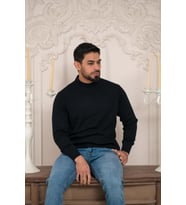 Woolen World Balıkçı Yaka Kalın Yünlü Erkek Triko Kazak (Lacivert)