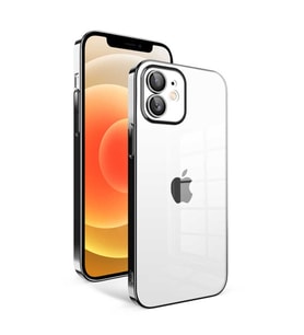 iPhone 12 Kılıf Garaj Kenarları Renkli Kamera Korumalı Kılıf (Siyah)