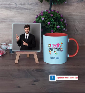 Felsefe Öğretmeni Fotoğraflı Dekoratif Taş, Kupa Bardak Beyaz Hediye (Model 13)