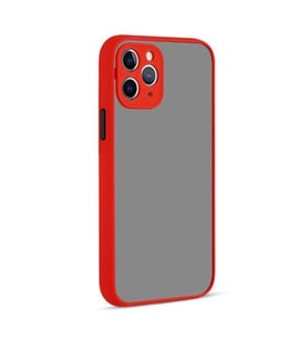 Apple iPhone 12 Pro Max Kılıf Köşeleri Airbagli Silikon Kılıf (Kırmızı)
