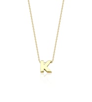 14 Ayar Altın K Harfli Kolye (Rose)
