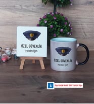 Özel Güvenlik Görevlisi Dekoratif Taş, Kupa Bardak Kırmızı Hediye (Model 8)