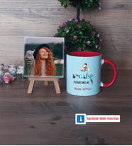 İngilizce Öğretmeni Fotoğraflı Dekoratif Taş, Kupa Bardak Beyaz Hediye Öğretmen Günü Hediyesi (Model 2)