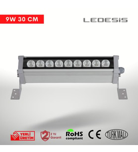 Ledesis Wallwasher Duvar Boyama 30 Cm (9W) (Mavi)