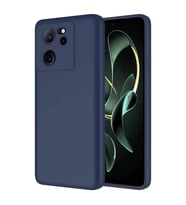 Xiaomi Mi 13T Kılıf Kamera Korumalı iÇi Süet Dokulu Lansman Tipi Silikon (Lacivert)