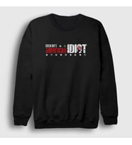 Presmono Unisex Beyaz American Idiot V2 Green Day Sweatshirt 55261tt (Siyah)