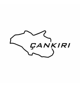 Çankırı Harita Araba Sticker siyah 17X13 CM (Siyah)