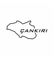 Çankırı Harita Araba Sticker siyah 17X13 CM (Siyah)