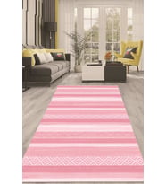 Dijital Kaymaz Taban Yıkanabilir Modern Renkli Salon Halısı Mutfak Halısı Yolluk ND-HT-1002 (Pudra Rengi)