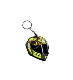 Mini Silikon Kask Anahtarlık (Sarı-Siyah)