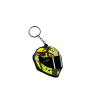 Mini Silikon Kask Anahtarlık (Sarı-Siyah)
