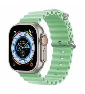 Apple Watch 44mm Zore KRD-75 Silikon Kordon (Açık Yeşil)