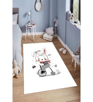 Dijital Baskılı Kaymaz Taban Yıkanabilir Kolay Temizlenir Modern Çocuk Odası Halısı NDÇ-HT-801 (Çok Renkli)