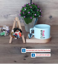Ablaya Hediye Kupa Bardak Beyaz ve Fotoğraflı Ahşap Anahtarlık Hediye (Model 8)