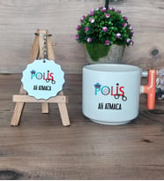 Polis Hediye Seti Kupa Bardak T Kulplu ve Anahtarlık 10 Nisan Polisler Günü Hediyesi (Model 7)