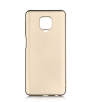 Xiaomi Redmi Note 9 Pro Kılıf Kamera Çıkıntılı Soft Silikon (Gold)