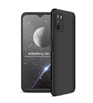 Xiaomi Poco M3 Kılıf 3 Parça Slim Sert Silikon Kapak AYS (Siyah)