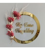 Kız Evine Hoş Geldiniz Kapı Süsü (Gümüş)