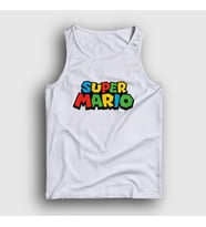 Presmono Unisex Sarı Logo Oyun Super Mario Atlet 324428tt (Beyaz)