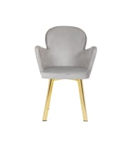 Metal Ayaklı KELEBEK SANDALYE MİSAFİR KOLTUĞU (GOLD AYAK/BABY FACE KUMAŞ) BEKLEME KOLTUĞU (Gri)