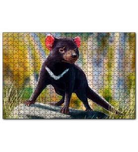 Cakapuzzle Tazmanya Canavarı Dijital Çizim  Puzzle Yapboz MDF (Ahşap) (1000 Parça)