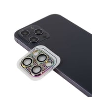 Uyumlu Model Apple iPhone 13 Pro Max Full Taşlı Kamera Lens Koruyucu Çerçeveli Koruyucu CL-08 (Çok Renkli)