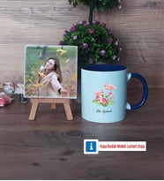 Flamingo Fotoğraflı Dekoratif Taş, Kupa Bardak Beyaz HediyeArkadaşa Doğum Günü Hediyesi (Model 3)