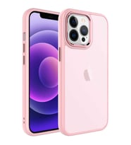Apple iPhone 13 Pro Kılıf Zore May Arka Yüzey Buzlu Kılıf (Açık Pembe)