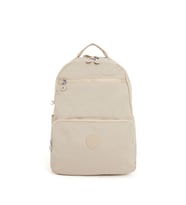 Unisex Suya Dayanıklı Orta Boy Krinkıl Kumaş Çok Gözlü Krem Laptop Okul Ve Seyahat Sırt Çantası