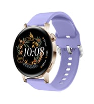 Huawei Watch Gt2 42mm Ile Uyumlu 20mm Purelux Soft Tokalı Silikon Kordon Dayanıklı Spor Stil (Lavanta)