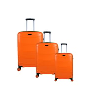 Bagacar Ultra Hafif Silikon 3lü Set Valiz Fıstık Yeşili+ETİKET HEDİYELİ! (Turuncu)