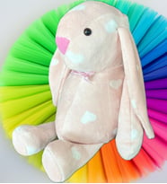 Uyku Arkadaşım PAPYONLU Uzun Kulak Bunny Peluş Tavşan 65 cm (Açık Pembe)